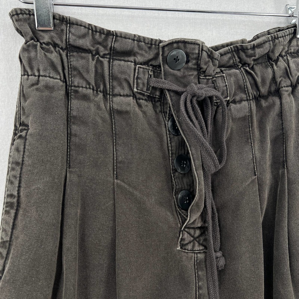 FREE PEOPLE Margate Pleated Trouser Pants Womens Small Charcoal Gray High Rise - Picture 11 of 16